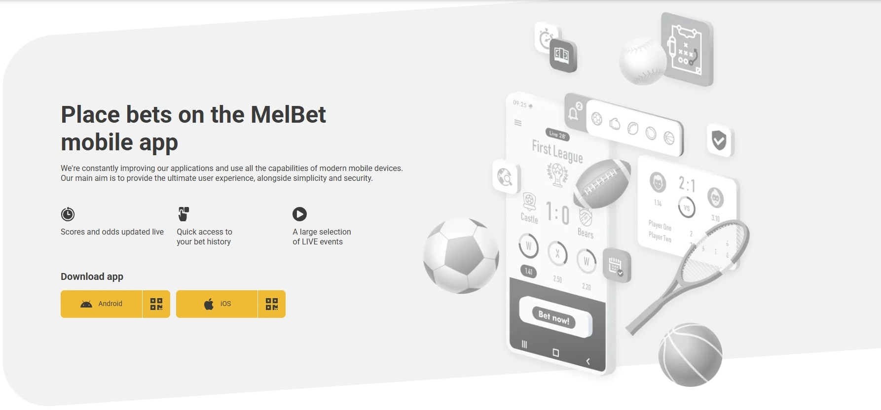 Melbet mobile app and mobile cashier interface
